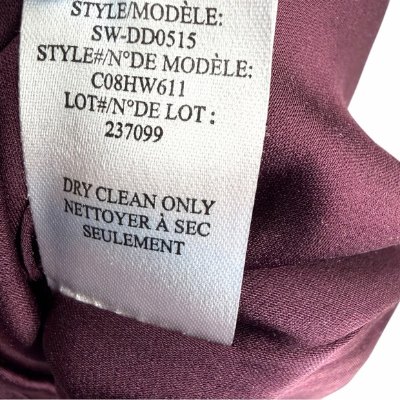 Helmut Lang Molten Drape Twist Front Dress Plum Burgundy Asymmetrical Cocktail 2 - Picture 13 of 16